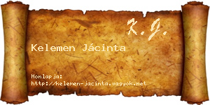 Kelemen Jácinta névjegykártya